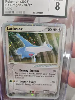 CGC 8 Latios ex 2003 EX Dragon 94/97 Holo SWIRL Pokemon Card psa - Image 5
