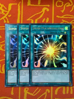 YUGIOH SUPER POLYMERIZATION ULTRA RARE 1ST NM RA03-EN053 x3 PLAYSET - Image 1