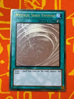 YUGIOH MYSTICAL SPACE TYPHOON GHOST GOLD RARE EXCELLENT GLD5-EN038 - Image 1