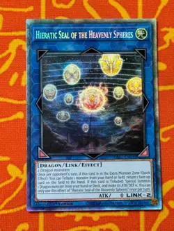 YUGIOH HIERATIC SEAL OF THE HEAVENLY SPHERES COLLECTORS RARE 1ST NM RA02-EN039 - Image 1