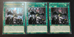 YUGIOH FORBIDDEN DROPLET ULTIMATE RARE NEAR MINT OP16-EN003 x3 PLAYSET - Image 1