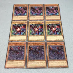 Yugioh 3x Red Eyes Black Dragon + 3x Darkness Dragon + 3x Wyvern 9 Card Set SGX3 - Image 1