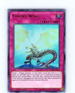 Yu-Gi-Oh TCG Tyrant Wing LCKC-EN054 1st Edition Ultra Rare Card NM - Image 1