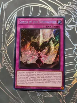 Yugioh! Songs of the Dominators - ALIN-EN078 - Secret Rare - 1st Edition Near Mi - Image 1