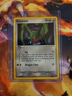 Pokemon TCG Rayquaza Holo Rare Card 3/17 Pop Series 1 Promos NM Condition - Image 1