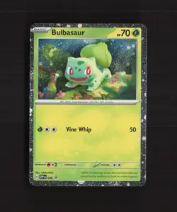 Bulbasaur SVP046 Scarlet & Violet Black Star Promo Holo SWIRL Pokemon Card NM - Image 1