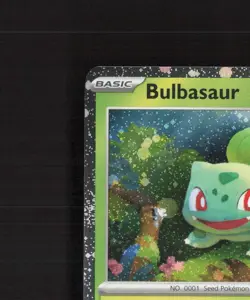 Bulbasaur SVP046 Scarlet & Violet Black Star Promo Holo SWIRL Pokemon Card NM - Image 3