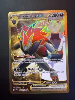 Pokemon TCG N's Zoroark EX Holo Card 189/159 Sv09: Journey Together Hyper Rare - Image 1