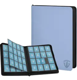 Blue 12 Pockets Trading Card Zipper Binder for 720 Cards| Secure Side Load - Image 2