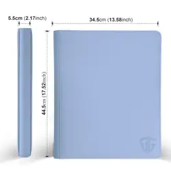 Blue 12 Pockets Trading Card Zipper Binder for 720 Cards| Secure Side Load - Image 3