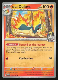 SV10: Destined Rivals Ethan's Quilava #033/182 Common Pokemon Card - Image 1
