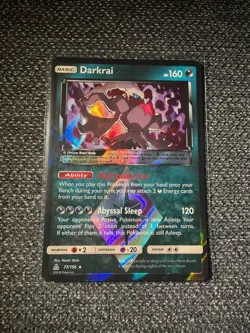 Pokemon Darkrai TCG Ultra Prism Star Holo Rare Card 77/156 NM Condition - Image 1
