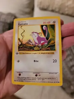 Pokemon Cards: Base Set 1st Edition Common: Rattata 61/102 - Image 4