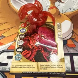 Bakugan Translucent Pyrus Apollonir 650G Red Battle Brawlers w/ Card RARE - Image 1