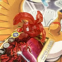 Bakugan Translucent Pyrus Apollonir 650G Red Battle Brawlers w/ Card RARE - Image 2