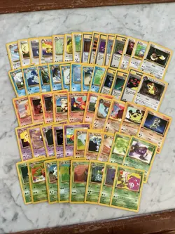 Pokemon Card Lot 1999 WOTC 55 Different Cards All 1st Edition Or Uncommon NM - Image 1