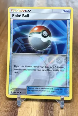 Poke Ball 125/149 Reverse Holo Sun & Moon Trainer Item Pokemon Card NM - Image 1