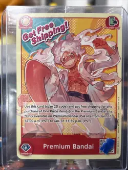 PREMIUM BANDAI CARD GAMES FEST 23-24 ONE PIECE CARD GAME MONKEY.D.LUFFY Rare!! - Image 1