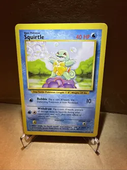 Pokemon TCG Squirtle Card #63/102 Common, Unlimited, Base Set NM/LP+ - Image 1