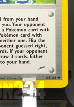 Pokemon TCG Card - Pokemon Personality Test 102/105 Neo Destiny Uncommon Vintage - Image 5