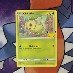 Pokemon Card Chikorita 2/25 Non Holo Mcdonalds 25th Anniversary NM - Image 1