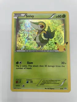Pokemon 25th Anniversary McDonald’s Promo Snivy 5/25 Holo Card - Image 1