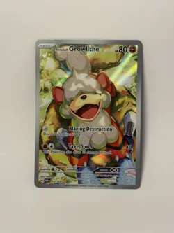 Pokemon TCG Hisuian Growlithe Holo Card NM IR 181/167 Sv06: Twilight Masquerade - Image 1