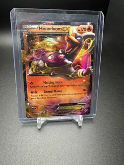 Pokemon TCG Houndoom EX Holo Ultra Rare Card 21/162 XY Breakthrough - Image 1