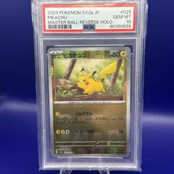 PSA 10 Japanese Master Ball PIKACHU #025 Reverse Holo 151 SV2a Pokemon Card - Image 1