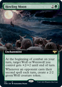 1x Howling Moon - Extended Art - Innistrad: Crimson Vow - Near Mint, English - M - Image 1
