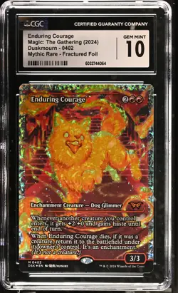ENDURING COURAGE Duskmourn Fracture Foil Japan Showcase Foil CGC 10 MTG [Nos] - Image 1