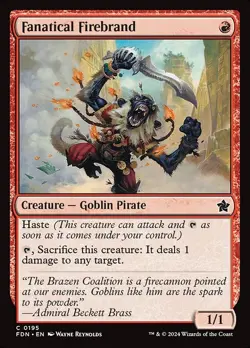 [MTG] Fanatical Firebrand (0195) (FDN) LP-HP - Image 1