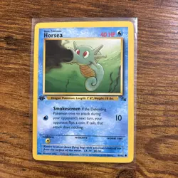 Pokemon TCG Horsea Fossil Unlimited Common Card 49/62 FIRST EDITION - Image 1
