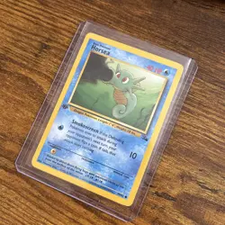 Pokemon TCG Horsea Fossil Unlimited Common Card 49/62 FIRST EDITION - Image 3