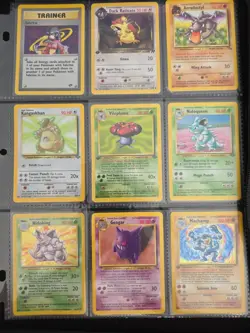 NM Vintage Pokemon Cards Wotc Rare 9 Lot Holos 1st Ed Jungle Rocket Gengar Dark - Image 1