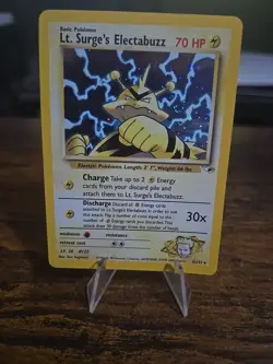 Pokemon TCG Lt. Surge's Electabuzz Gym Heroes 6/132 Holo Unlimited Rare Card - Image 1