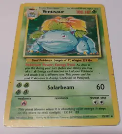 Venusaur Holo - Base Set Unlimited (15/102) - Moderate Play - Pokemon Card - Image 1