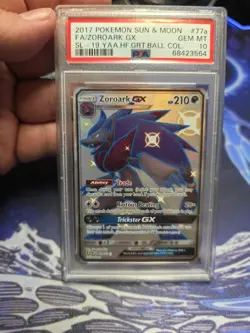 2017 POKEMON SUN & MOON ZOROARK GX SHINING LEGENDS SECRET RARE #77A/73 PSA 10 - Image 1