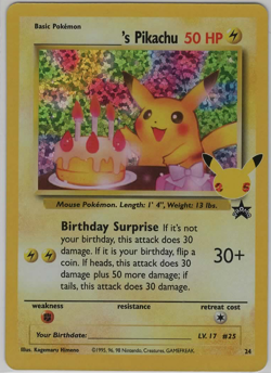 ______'s Pikachu - SWSH Celebrations - Pokemon TCG 24/53 NM - Image 1