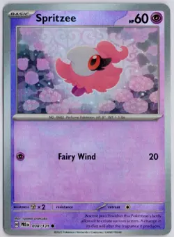 Spritzee (Poke Ball Pattern) 038/131 Sv: Prismatic Evolutions Holo Texture Shift - Image 4