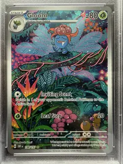Pokemon Gloom Illustration Rare Holo 198/197 SV03: Obsidian Flames PSA 10 - Image 2