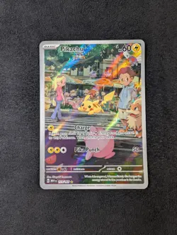 2023 Pokemon SV 151 Mew En Pikachu Illustration Rare Full Art 173/165 NM - Image 2