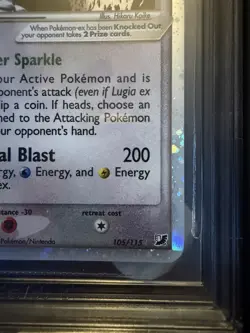 2005 POKEMON EX UNSEEN FORCES #105 LUGIA EX-HOLO BGS 8.5 - Image 5