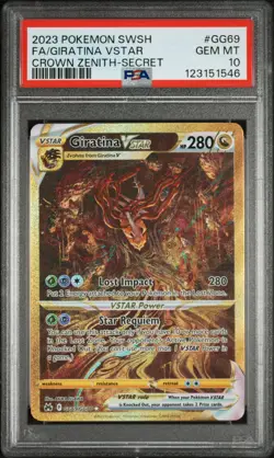2023 POKEMON SWORD & SHIELD CROWN ZENITH SECRET FULL ART/GIRATINA VSTAR PSA 10 - Image 1