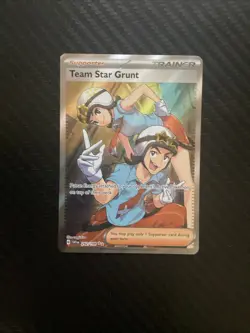 Pokemon Scarlet & Violet Team Star Grunt 242/198 Full Art Trainer Secret Rare NM - Image 1