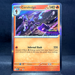 2025 POKEMON PHANTASMAL FLAMES CERULEDGE 014 STAMPED PROMO HOLO - Image 1