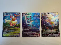 NM Vaporeon Jolteon Flareon VMAX Pokemon Promos Set Sword & Shield - Image 1