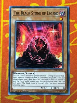 YUGIOH THE BLACK STONE OF LEGEND COMMON 1ST EDITION NM LDS1-EN007 - Image 1