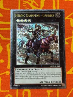 YUGIOH HEROIC CHAMPION - GANDIVA ULTIMATE RARE EXCELLENT ABYR-EN042 - Image 1