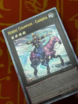 YUGIOH HEROIC CHAMPION - GANDIVA ULTIMATE RARE EXCELLENT ABYR-EN042 - Image 3